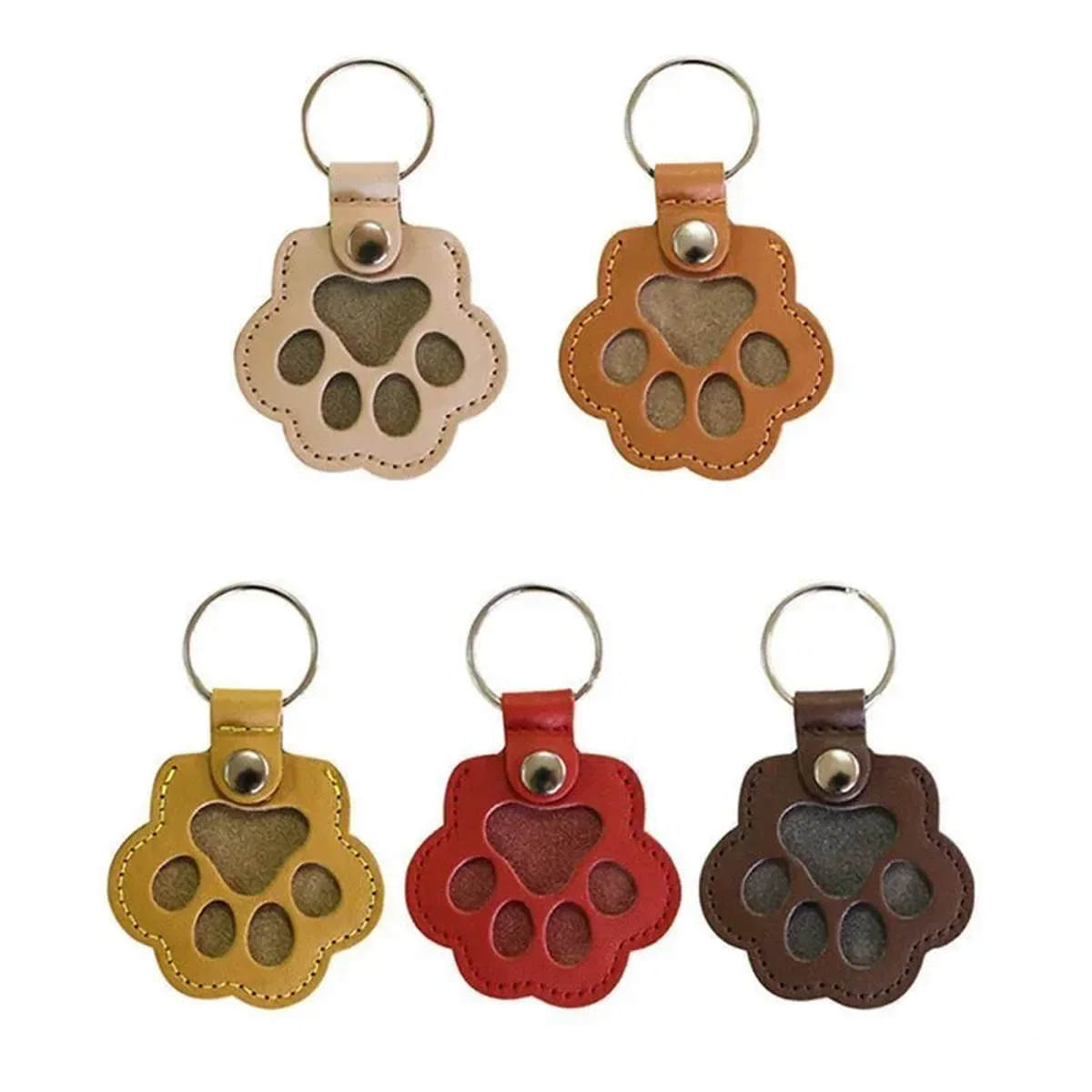 Colores disponibles del llavero huella